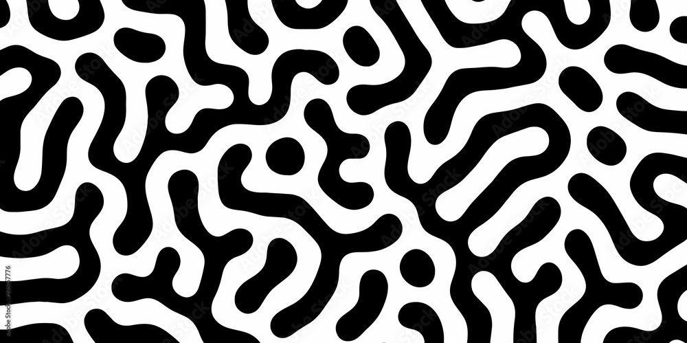 Abstract Turing organic wallpaper with background. Turing reaction diffusion monochrome seamless pattern with chaotic motion. Natural seamless line pattern. Linear design with biological shapes. Abstract Turing organic wallpaper with background. Turing reaction diffusion monochrome seamless pattern with chaotic motion. Natural seamless line pattern. Linear design with biological shapes.