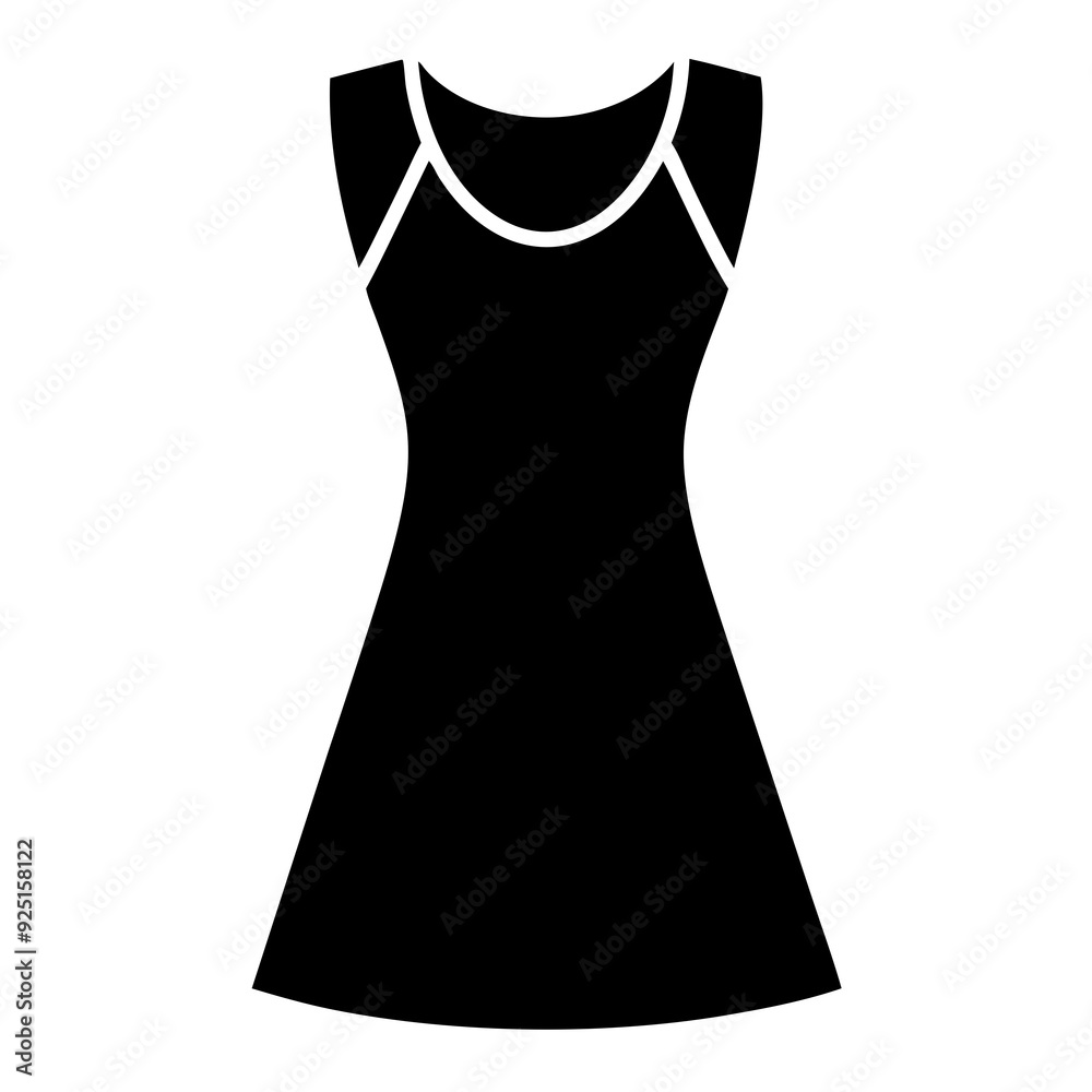 Shift Dress isolated on white, Shift Dress vector illustration, Dress   vector art, shark silhouette, shark vector icon, shark  line art, eps