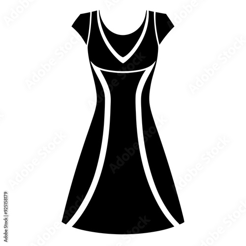 Shift Dress isolated on white, Shift Dress vector illustration, Dress   vector art, shark silhouette, shark vector icon, shark  line art, eps