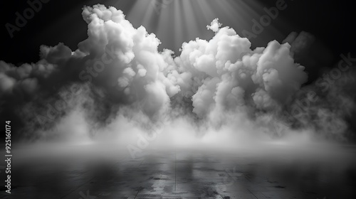 Obraz na płótnie Arena stand light simple stage cloud wallpaper png fog geometric place backdrop w salonie