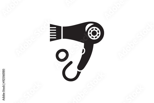 women's hair dryer silhouette illustration vector