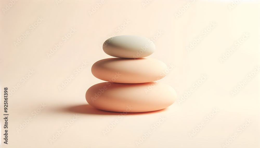 SPA stones pile on a light background SPA stones pile on a light background