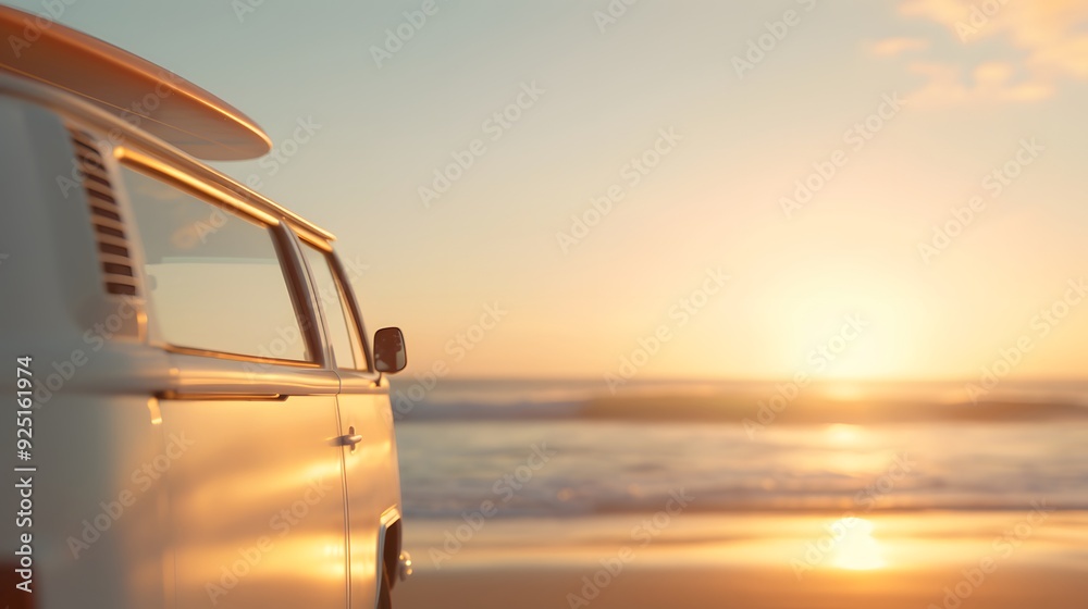 Fototapeta premium van on the beach