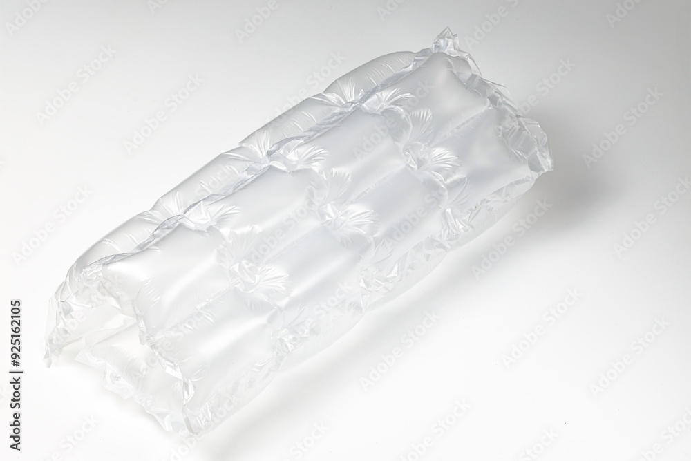 Plastic translucent air packaging, Plastic translucent packaging with air cushion. Inflatable air bag isolated on white background. Plastic translucent air packaging, Plastic translucent packaging with air cushion. Inflatable air bag isolated on white background.