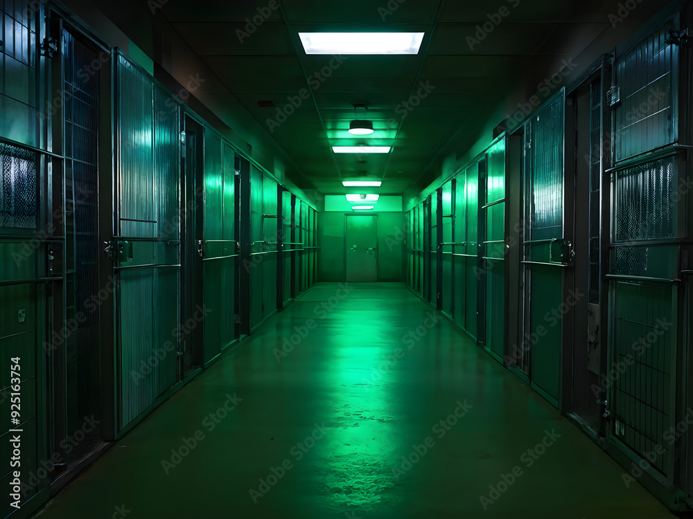 Obraz premium Empty prison cell 