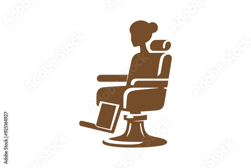 the barber salon chair silhouette illustration vector