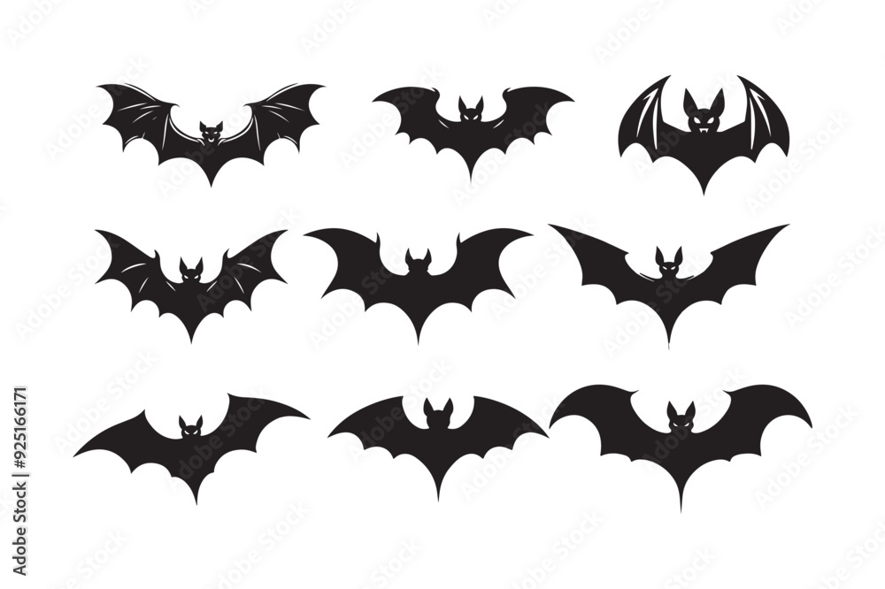 Halloween bat silhouette vector illustration Halloween bat silhouette vector illustration