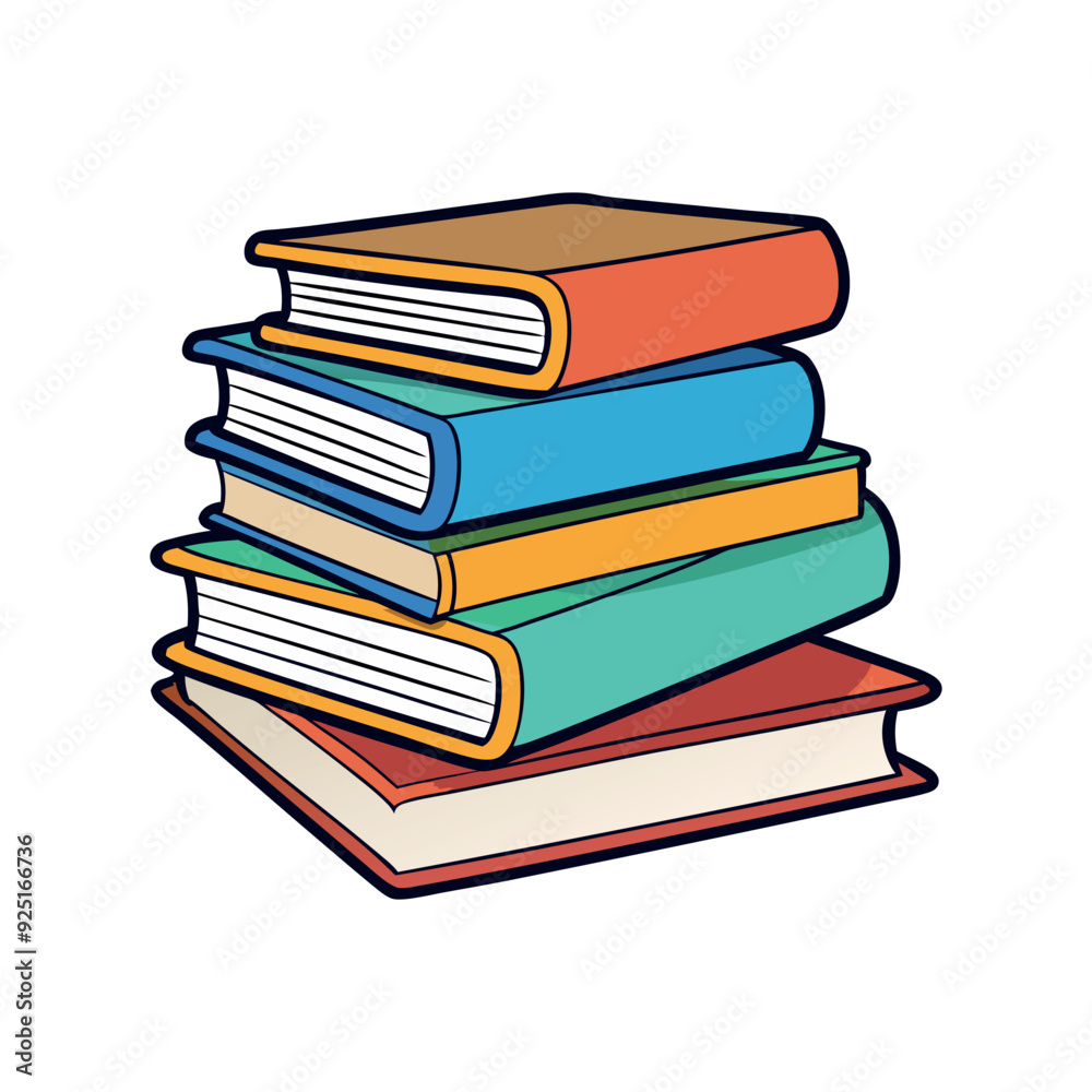 Stack of books vector isolated illustration design Stack of books vector isolated illustration design