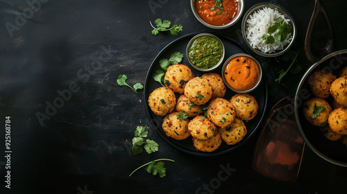 Bonda with chutney Indian snacks | Vada | Chutney | Sambar | South indian bonda | 