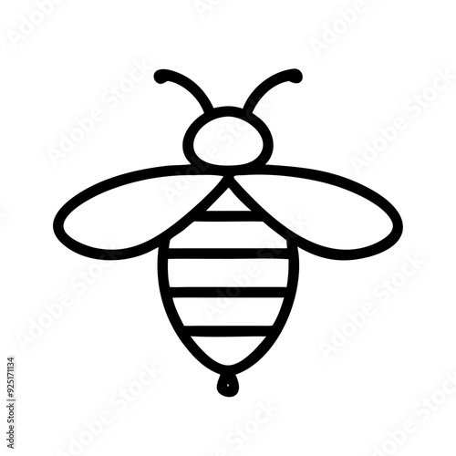 Bee Icon Design for Nature and Environmental Themes