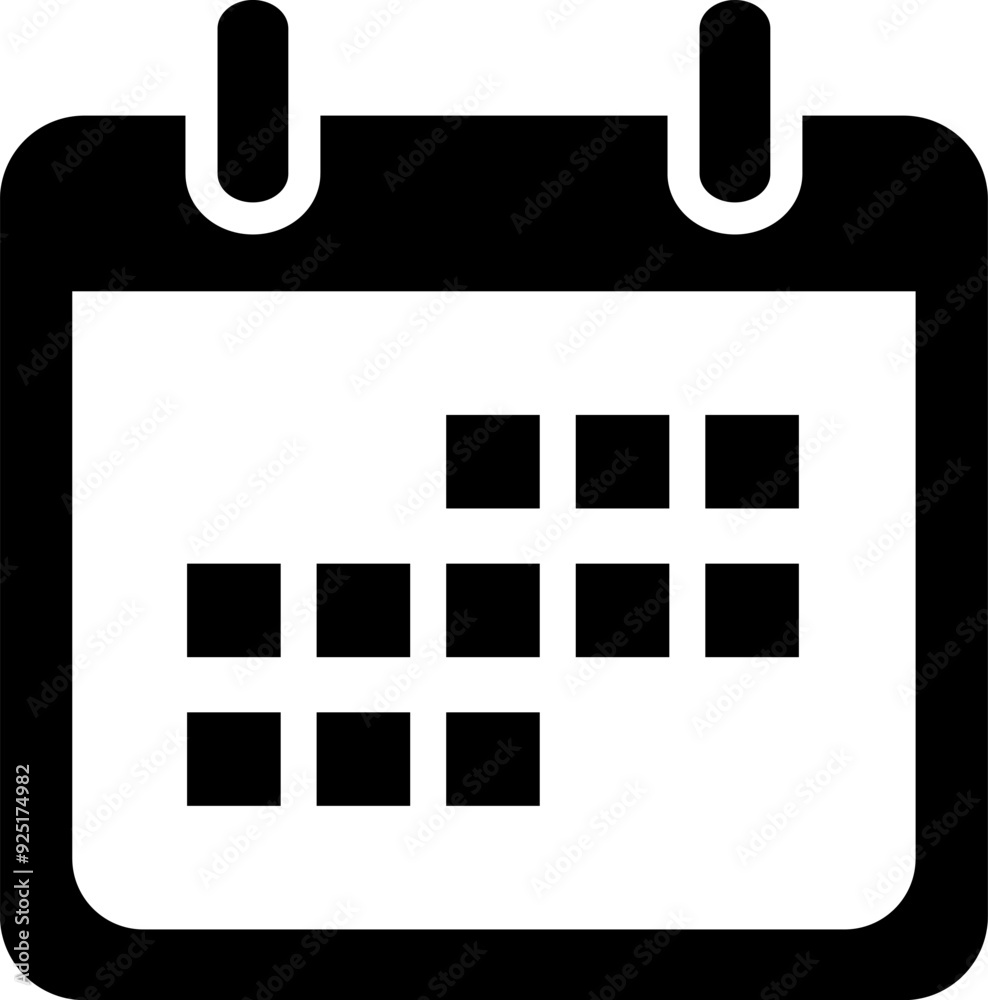 Calendar black icon on gray background vector illustration. Calendar black icon on gray background vector illustration.