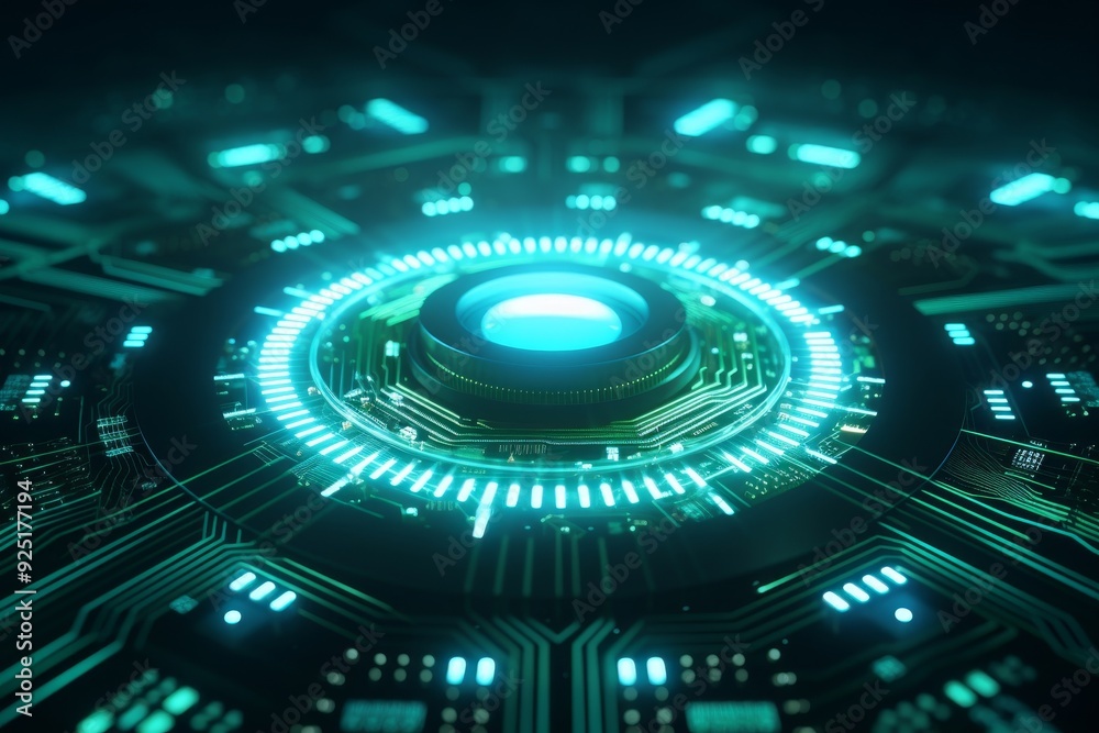 Futuristic technology circuit boards with glowing neon lights and intricate designs. Futuristic technology circuit boards with glowing neon lights and intricate designs.