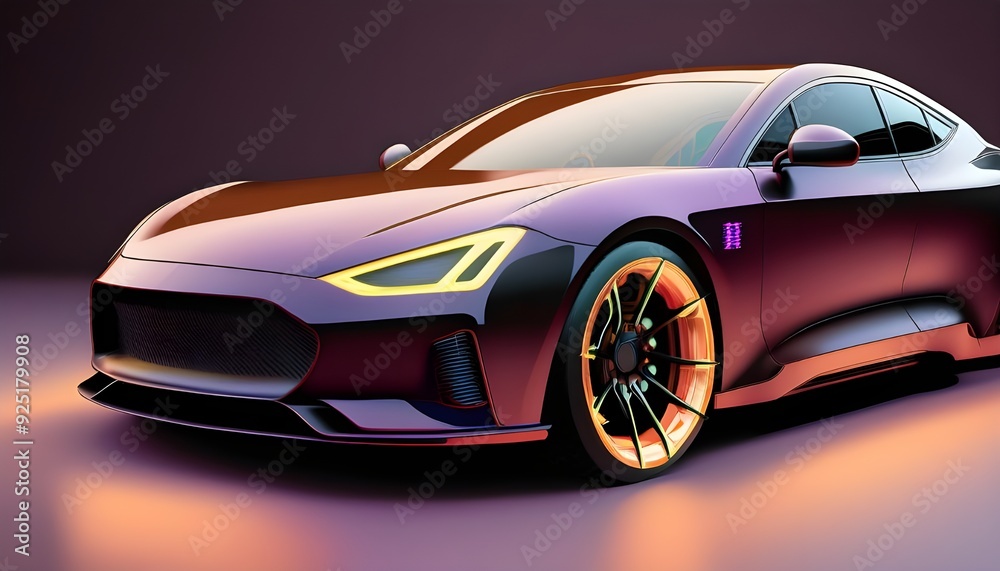super sport car background with copy space, generic and brandless model car. super sport car background with copy space, generic and brandless model car.