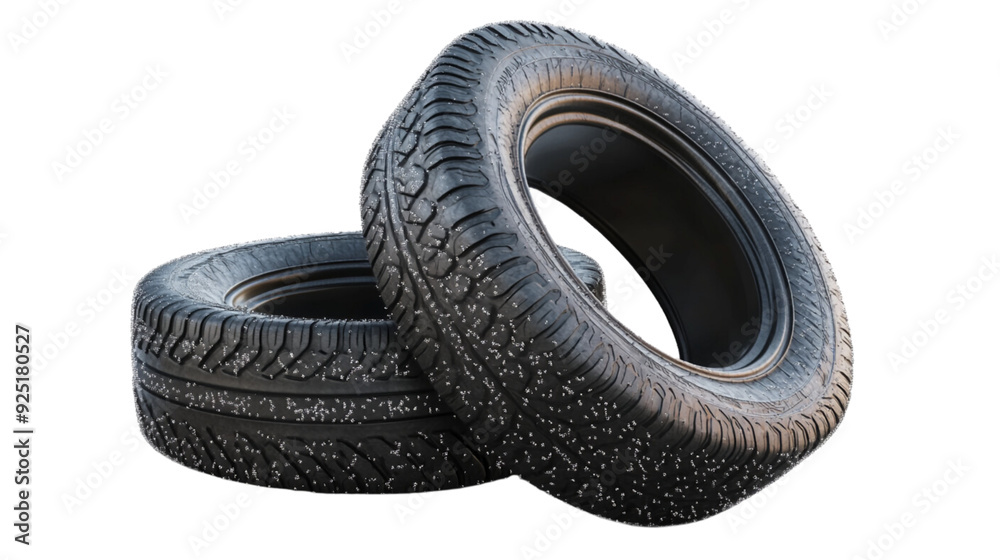 Winter tires on transparent background Winter tires on transparent background
