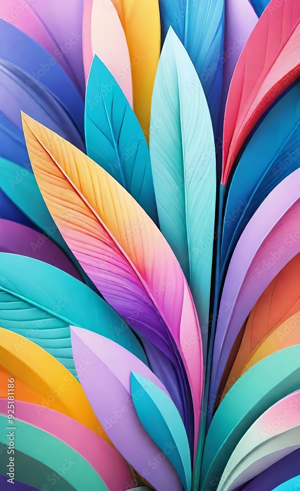Naklejka premium colorful feathers background
