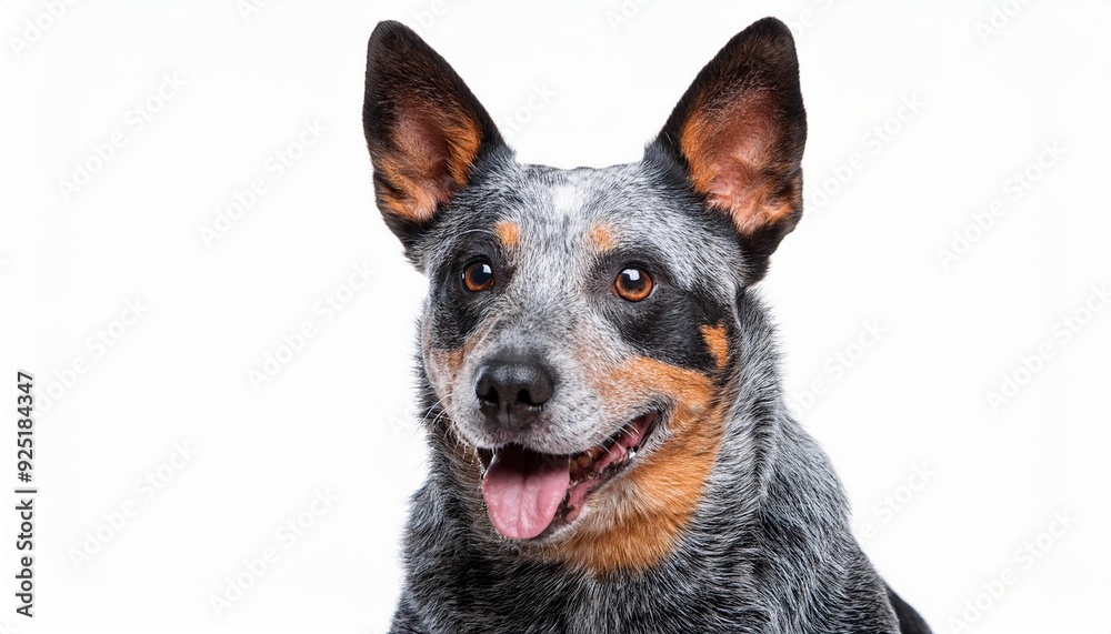 オーストラリアン・キャトル・ドッグのポートレート(Australian Cattle Dog portrait on white background)
オーストラリアン・キャトル・ドッグのポートレート(Australian Cattle Dog portrait on white background)