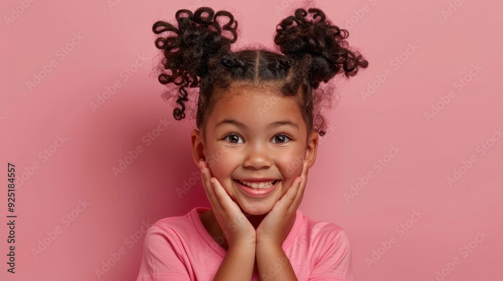 The joyful little girl The joyful little girl