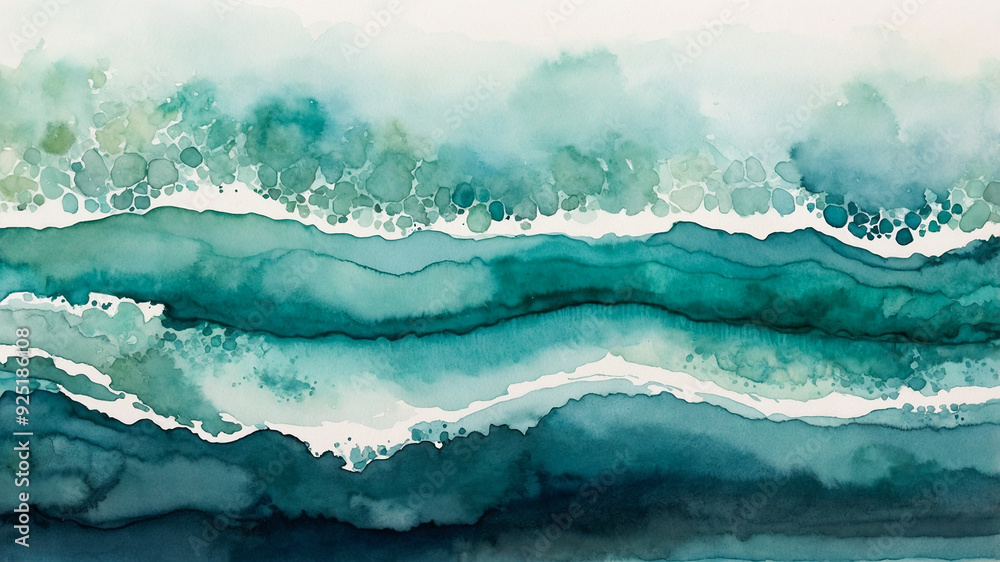 Aquamarine Watercolor Strokes Aquamarine Watercolor Strokes