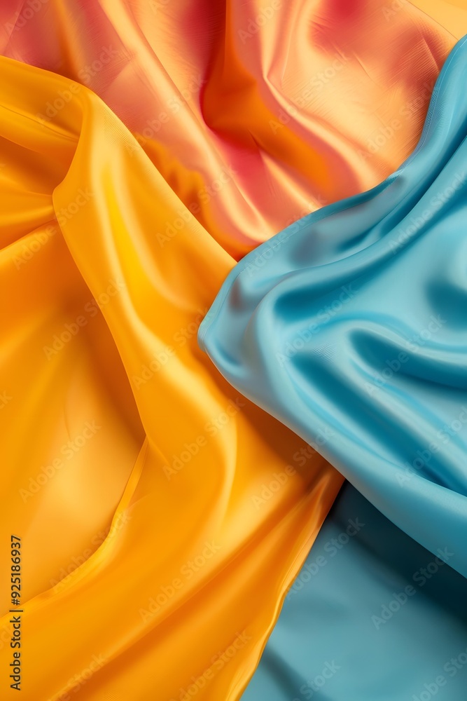 Abstract Colorful Silk Fabric Texture Background Abstract Colorful Silk Fabric Texture Background