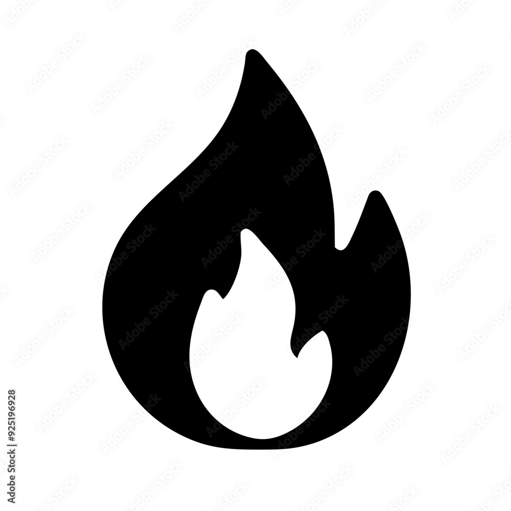 Flame Icon Design for Energy and Passion Themes Flame Icon Design for Energy and Passion Themes