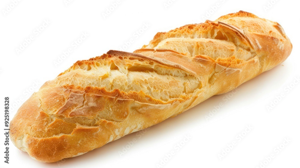 Baguette isolated on white background, full depth of field. Baguette isolated on white background, full depth of field.