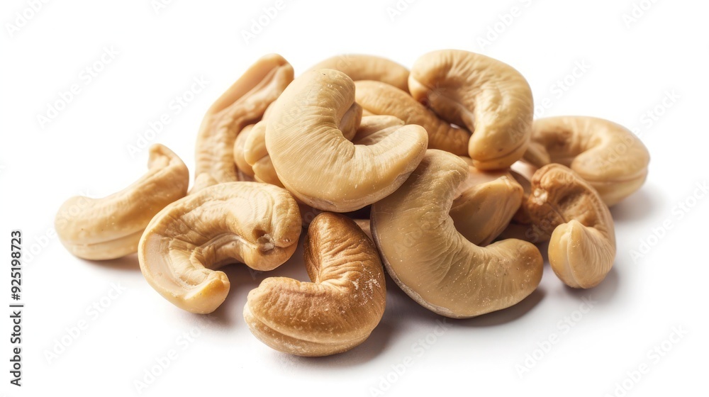 cashew nut isolated on white background, full depth of field cashew nut isolated on white background, full depth of field