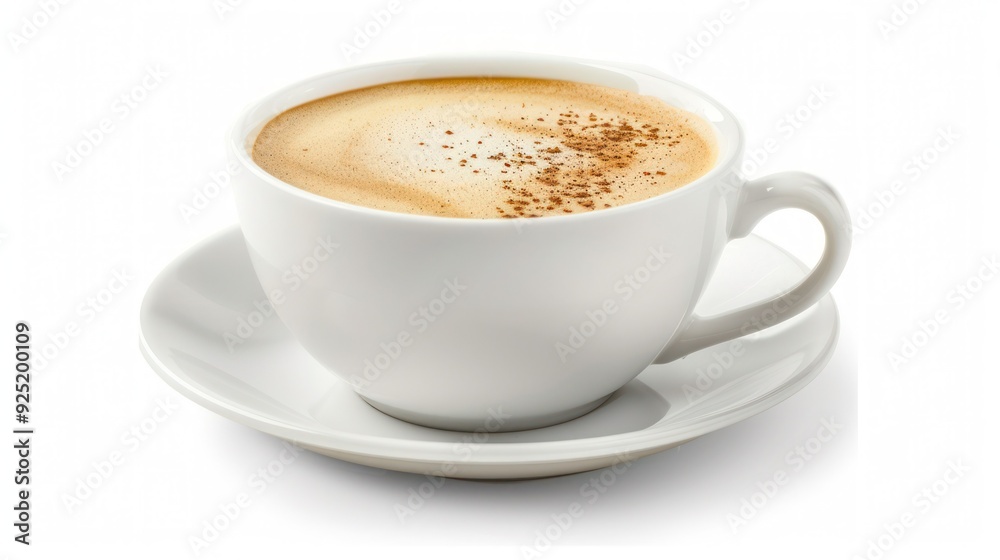 Cup of coffee, isolated on white background, full depth of field 