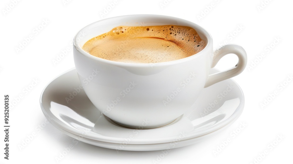 Obraz premium Cup of coffee, isolated on white background, full depth of field 