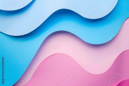 Abstract Wavy Blue and Pink Background