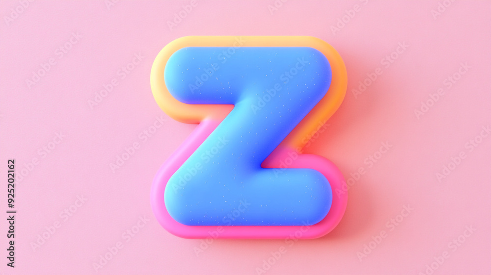 The letter Z. 3 D. Children's illustration. The letter Z. 3 D. Children's illustration.