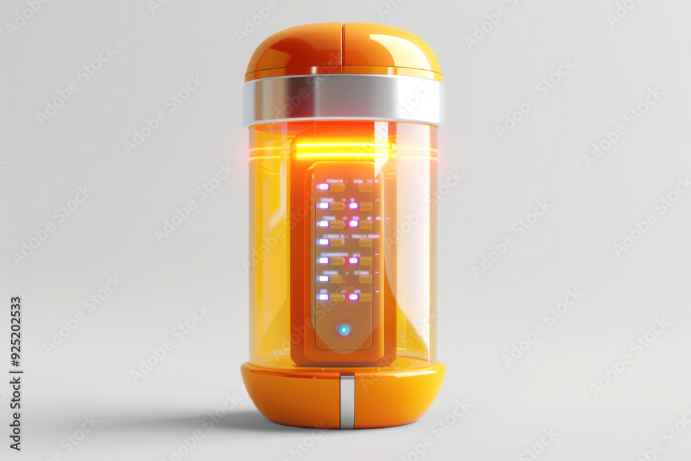 Digital Pill Bottle with Dosage Display and Reminders Showcasing User-Friendly Design and Advanced Technology Digital Pill Bottle with Dosage Display and Reminders Showcasing User-Friendly Design and Advanced Technology