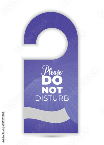 Door hanger flat design do not disturb sign design