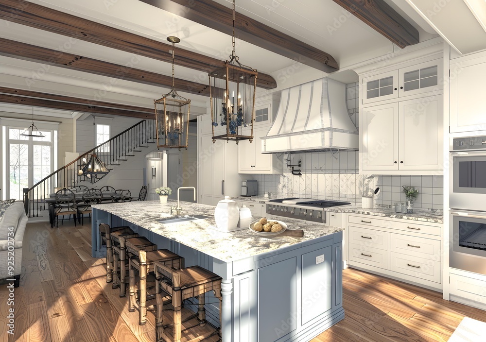 Modern Kitchen Design With White Cabinets and Island Modern Kitchen Design With White Cabinets and Island