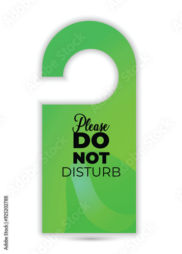 Door hanger flat design do not disturb sign design