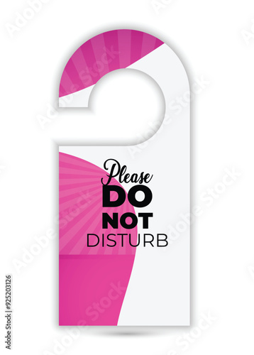 Door hanger flat design do not disturb sign design
