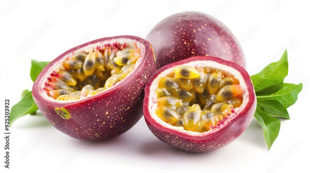 passionfruit isolated on white background, full depth of field passionfruit isolated on white background, full depth of field