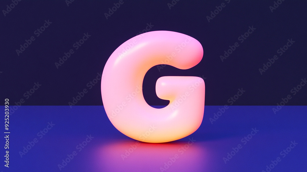 The letter G. 3 D. Children's illustration. The letter G. 3 D. Children's illustration.