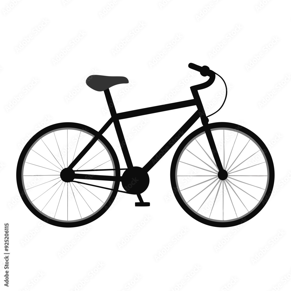 Bicycle logo silhouette vector illustration. Generative AI