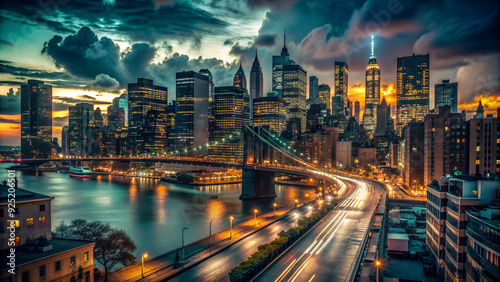 New York, City at Night.