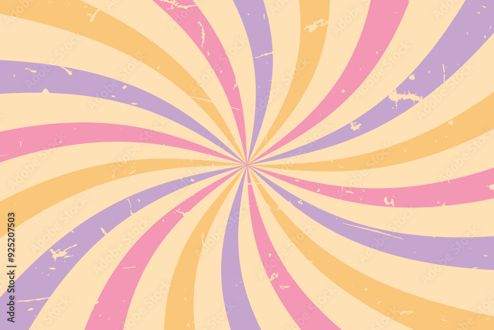 Groovy hippie retro style background with colored twisted waves and grunge texture. Vector illustration Groovy hippie retro style background with colored twisted waves and grunge texture. Vector illustration
