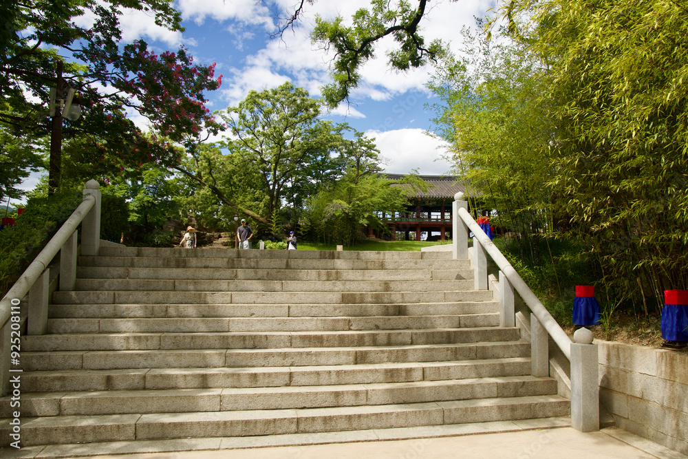 Obraz premium Stone Steps Leading to Jukseoru Pavilion in Samcheok
