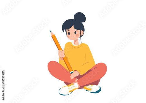 a student studying