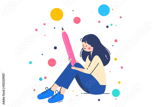 a student studying