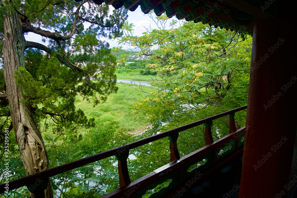 View of Oship Stream from Jukseoru Pavilion in Samcheok View of Oship Stream from Jukseoru Pavilion in Samcheok
