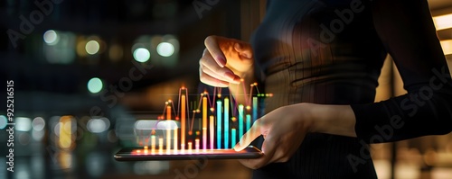 Businesswoman Holding Digit...