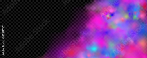 Background of an explosion of colorful smoke clouds.Multicolor fog with blue and yellow particles.Explosions of color powder.