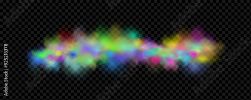 Background of an explosion of colorful smoke clouds.Multicolor fog with blue and yellow particles.Explosions of color powder.