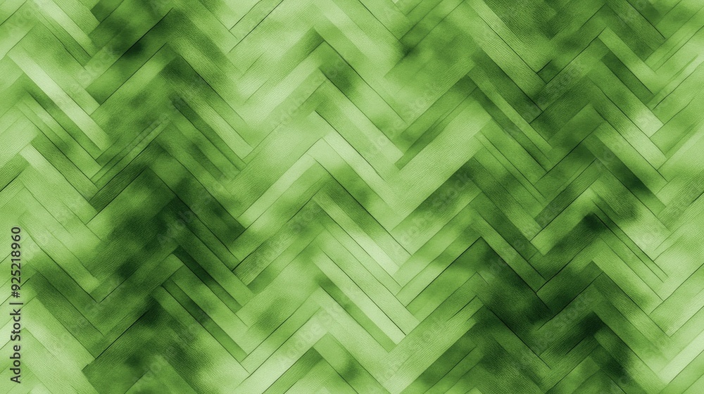 Dark green seamless herringbone tile pattern with white grout in soft watercolor style Dark green seamless herringbone tile pattern with white grout in soft watercolor style
