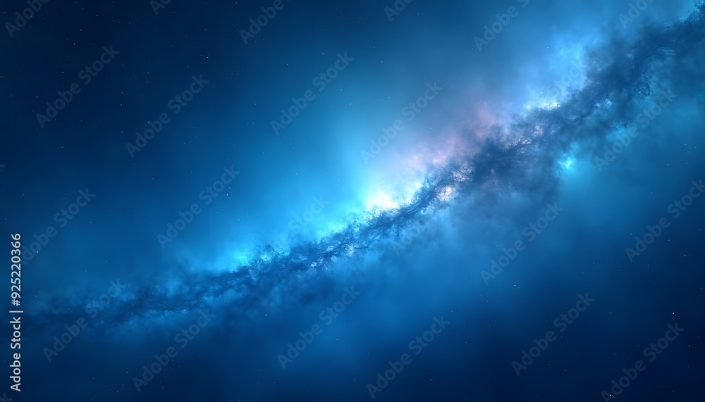 Fototapeta premium Abstract background with a cosmic theme in blue colors