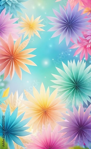 abstract background with flowers